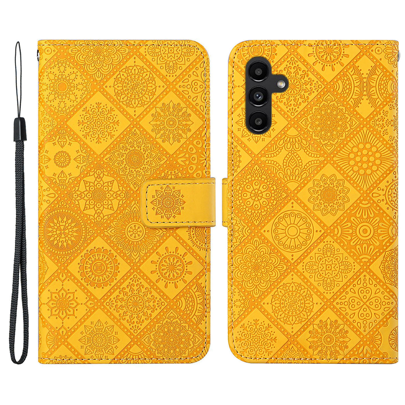Drop-proof Phone Case For Samsung Galaxy A24 4G Imprinted Flower Leather Phone Cover with Stand Wallet Drop-proof Phone Case For Samsung Galaxy A24 4G Imprinted Flower Leather Phone Cover with Stand Wallet